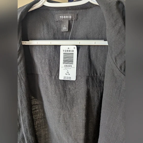 NWT Cropped Zip-Up Hoodie 1X - Picture 9 of 10